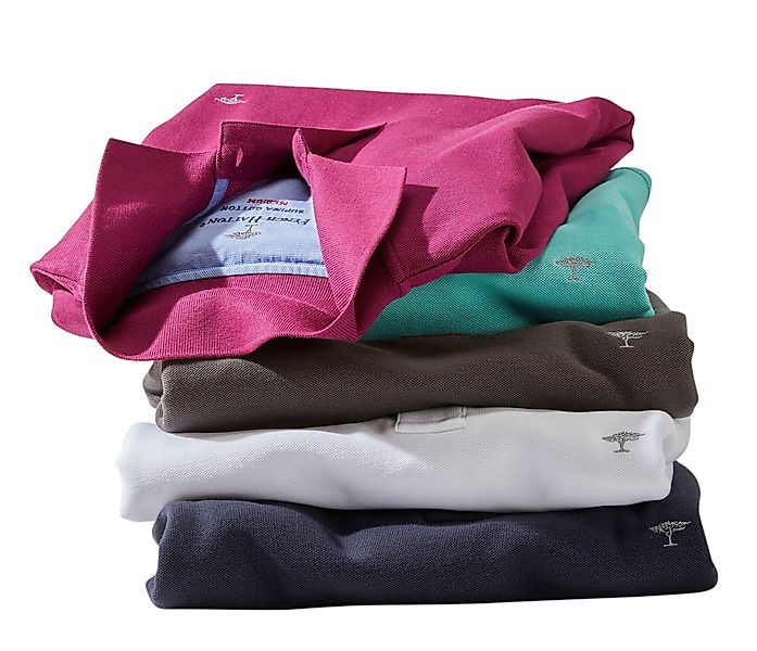 FYNCH-HATTON Poloshirt – Kurzarm Polo unifarben  günstig online kaufen