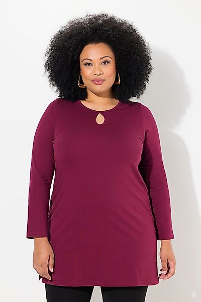 Ulla Popken Longshirt Longshirt A-Linie Keyhole günstig online kaufen