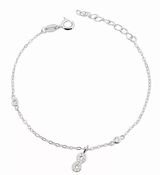 Adelia´s Armband "keine Unendlichzeichen aus 925 Silber mit Zirkonia 20 cm" günstig online kaufen