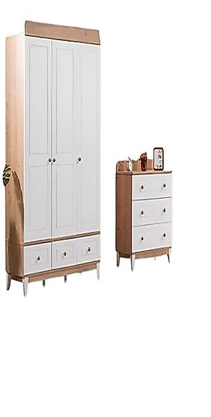 Xlmoebel Kleiderschrank Modernes Holz-Kinderzimmer-Set mit luxuriöser Garni günstig online kaufen