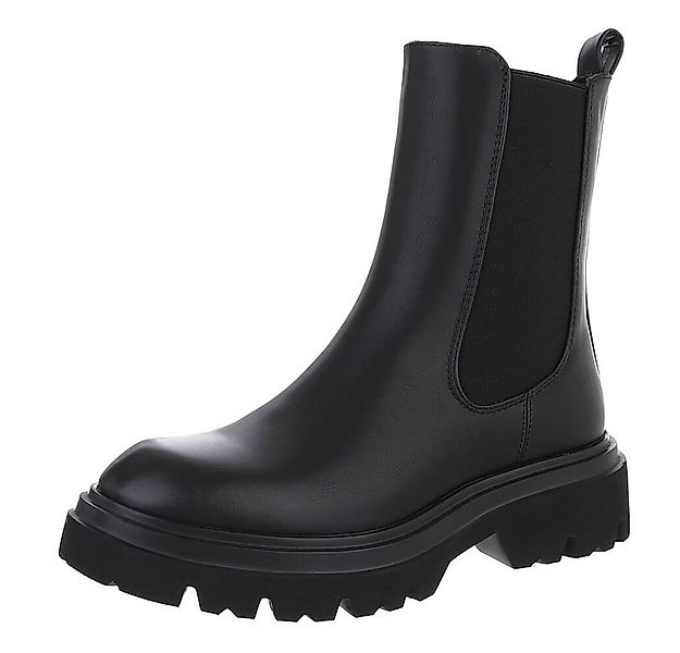 Ital-Design Elegante Chelsea Boots mit rutschfester Sohle für Damen Plateau günstig online kaufen