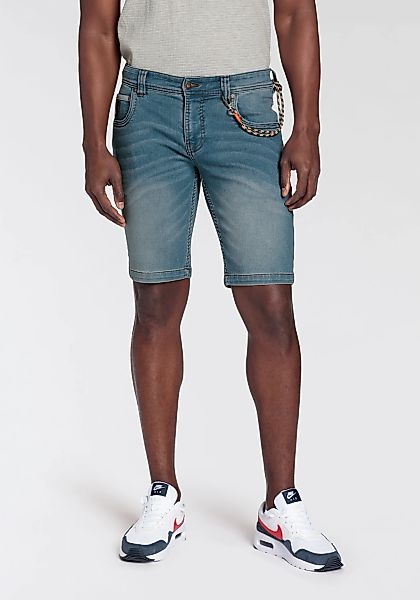 Bruno Banani Jeansshorts Set, mit Band, 2 Stk. bequemer Sitz, gerade Beinfo günstig online kaufen