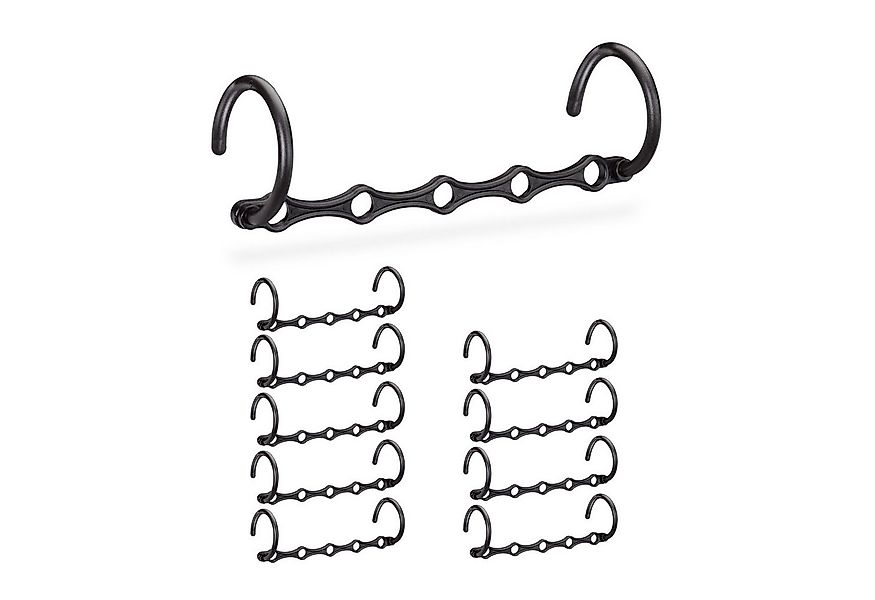 relaxdays Mehrfach-Kleiderbügel Raumsparbügel 10er Set günstig online kaufen