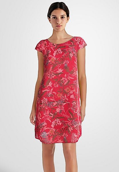 PEKIVESSA Sommerkleid Leinenkleid knielang kurzarm (1-tlg) Leinenstoff mit günstig online kaufen