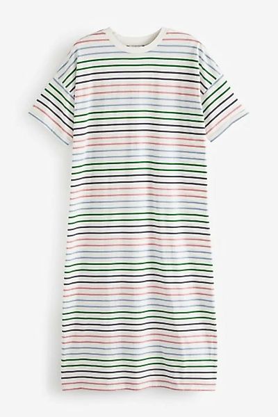 Next Shirtkleid Gestreiftes T-Shirt-Kleid aus 100 % Baumwolle (1-tlg) günstig online kaufen