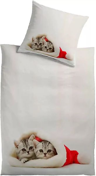 KiNZLER Bettwäsche »Katzenmotiv«, (2 tlg.) günstig online kaufen