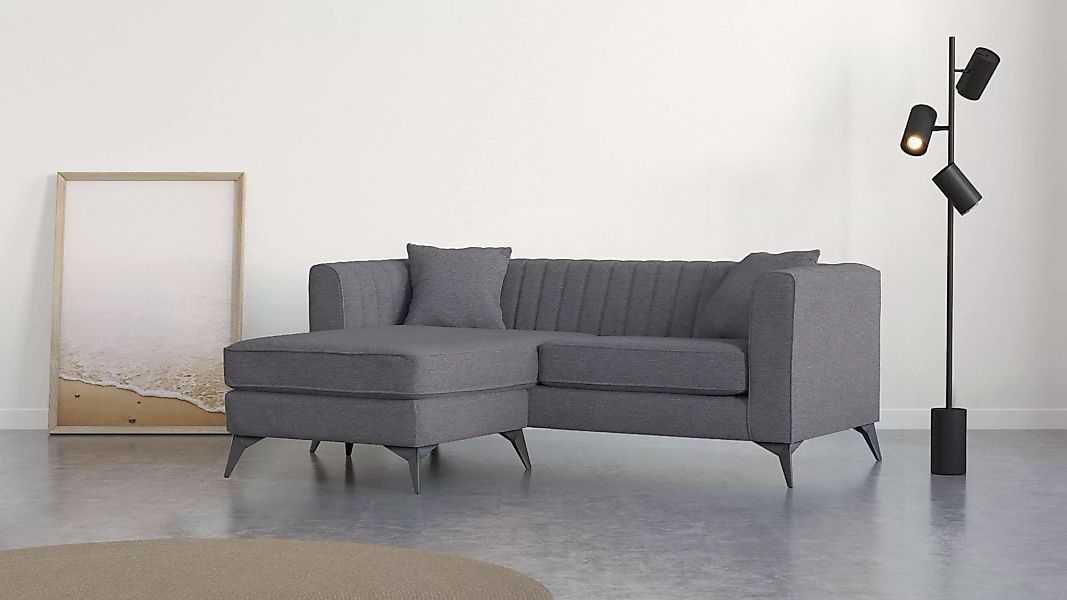 Places of Style Ecksofa »MATTHEW L-Form ideal für kleine Räume, Maße B/T/H: günstig online kaufen