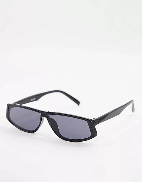 Na-KD – Schmale, sportliche Sonnenbrille in Schwarz günstig online kaufen
