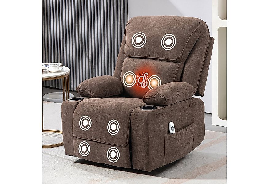 BRTHORY Massagesessel Relaxsessel mit Massagefunktion, Fernsehsessel, 360°d günstig online kaufen