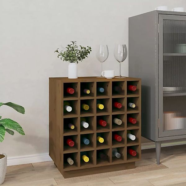 Vidaxl Weinregal Honigbraun 55,5x34x61 Cm Massivholz Kiefer günstig online kaufen