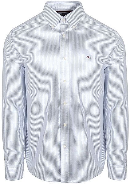 Tommy Hilfiger Oxford Hemd Streifen Hellblau  - Größe 3XL günstig online kaufen