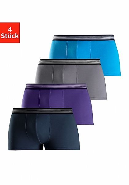 H.I.S Hipster Packung, 4 Stk. knapp sitzende Boxershorts aus Baumwollmischu günstig online kaufen