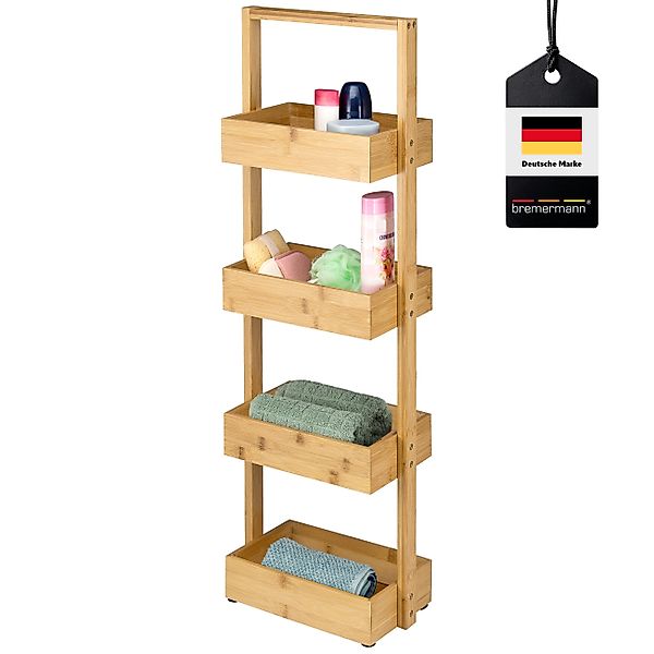 bremermann Standregal Bambus-Badregal mit 4 Ablagen, günstig online kaufen