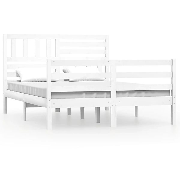 Vidaxl Massivholzbett Weiß 120x190 Cm 4ft Small Double günstig online kaufen