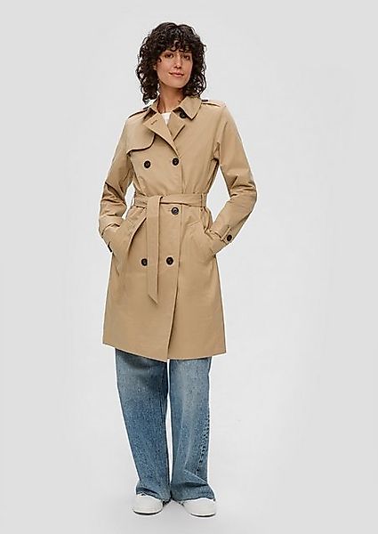 s.Oliver Trenchcoat mit Knopfleiste und Bindegürtel günstig online kaufen