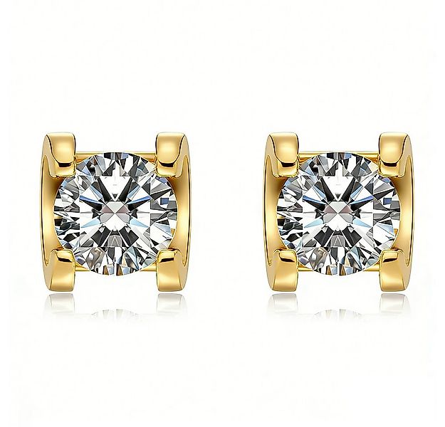Sternvoll Paar Ohrstecker Moderne Ohrstecker mit 0,21 ct Diamanten 18K Gold günstig online kaufen