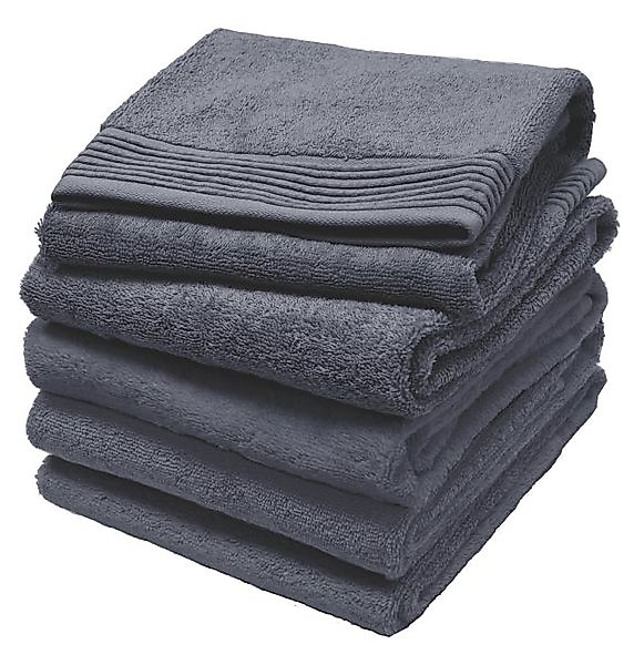 HANDTUCH Walkfrottier 2er Set ca. 50x100 cm anthrazit günstig online kaufen