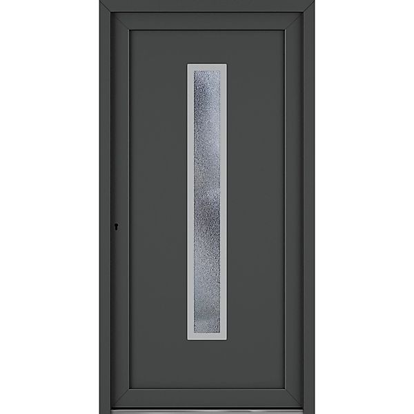 Roro Haustür OKE 1105 Kunststoff Weiß-Anthrazit 100 cm x 210 cm DIN L günstig online kaufen