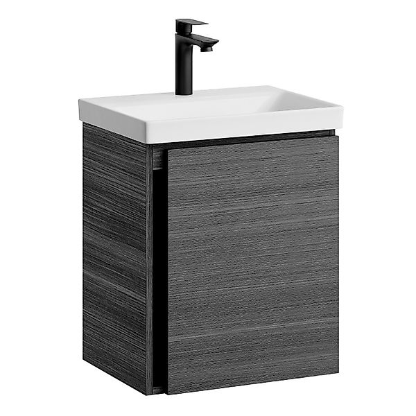 Planetmöbel Waschtisch-Set Waschtischunterschrank 50 cm Anthrazit günstig online kaufen