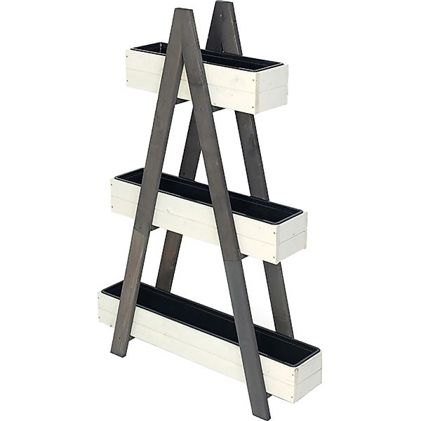 Westmann Pflanzenregal Holz Ella 101 cm x 147 cm x 25 cm Grau FSC® günstig online kaufen