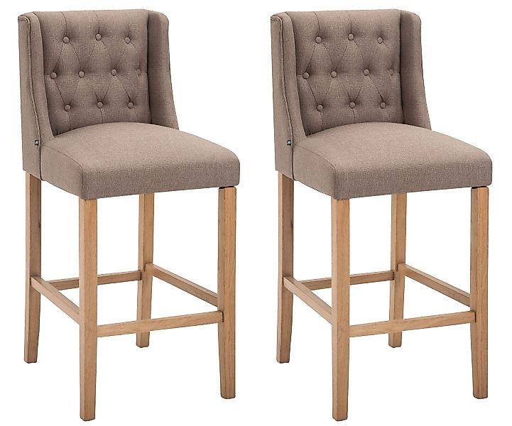 CLP Barhocker Cassandra Stoff (2er Set, günstig online kaufen