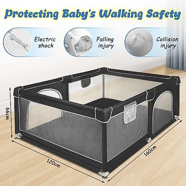 JEOBEST Laufgitter Laufstall Baby 160 x günstig online kaufen
