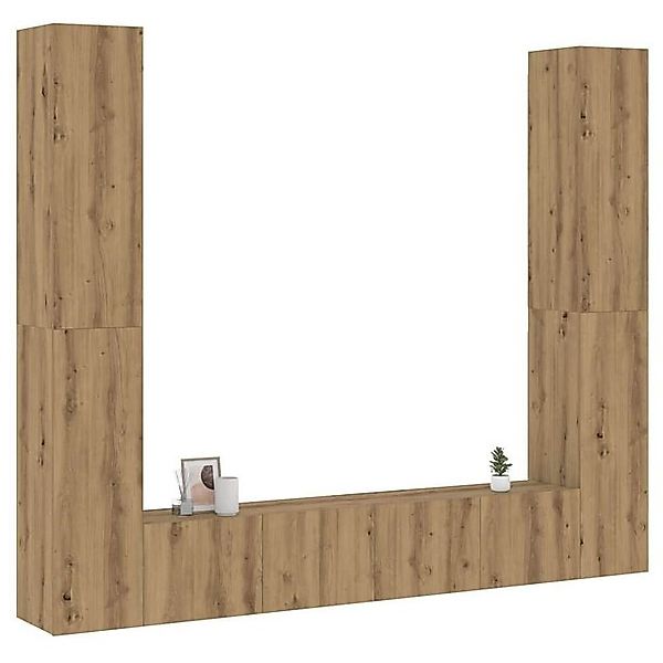 vidaXL TV-Schrank TV-Wandschränke 6 Stk. Artisan-Eiche Holzwerkstoff günstig online kaufen