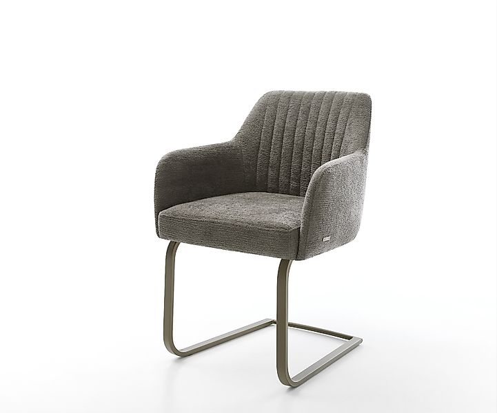 Freischwinger Greg-Flex Bouclé Soft Schlamm Freischwinger flach Effektfinis günstig online kaufen