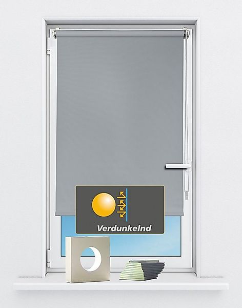 Seitenzugrollo Seitenzugrollo 'Luna', verdunkelnd, Klemmfix, ohne Bohren, F günstig online kaufen