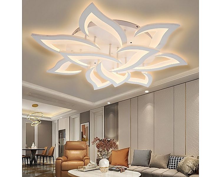 oyajia Deckenleuchte 72W Blumenförmiges LED Deckenleuchte Dimmbar, 10 Köpfe günstig online kaufen