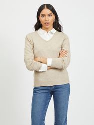 Vila Strickpullover VIRIL V-NECK L/S KNIT günstig online kaufen