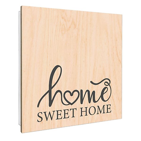 Banjado Schlüsselkasten mit Holzfront 30x30cm Weiß Scharnier Links 50 Haken günstig online kaufen