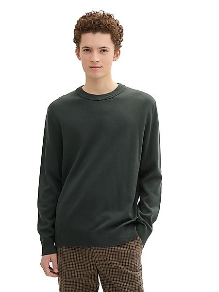 TOM TAILOR Denim Strickpullover in melierter günstig online kaufen
