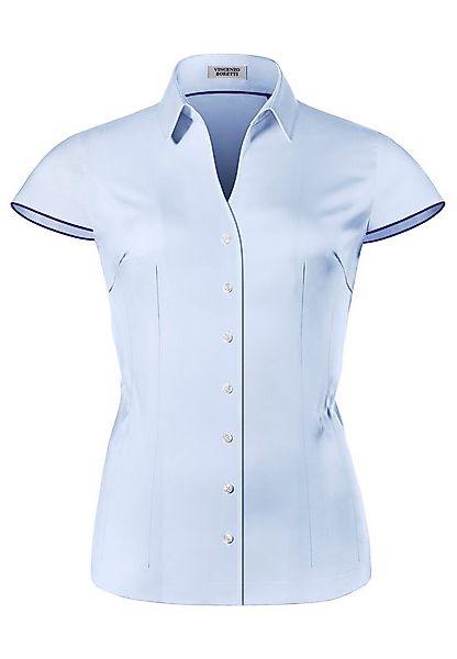 Vincenzo Boretti Klassische Bluse leicht tailliert Kurzarm günstig online kaufen