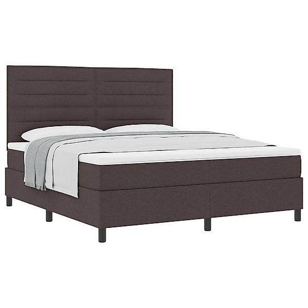 vidaXL Bett Boxspringbett mit Matratze Dunkelbraun Stoff (1-tlg) günstig online kaufen