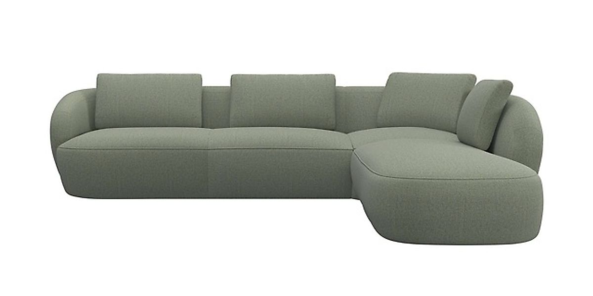 FLEXLUX Ecksofa »Torino, rund, L-Form, Sofa-Ecke mit Ottomane«, Modernes, o günstig online kaufen