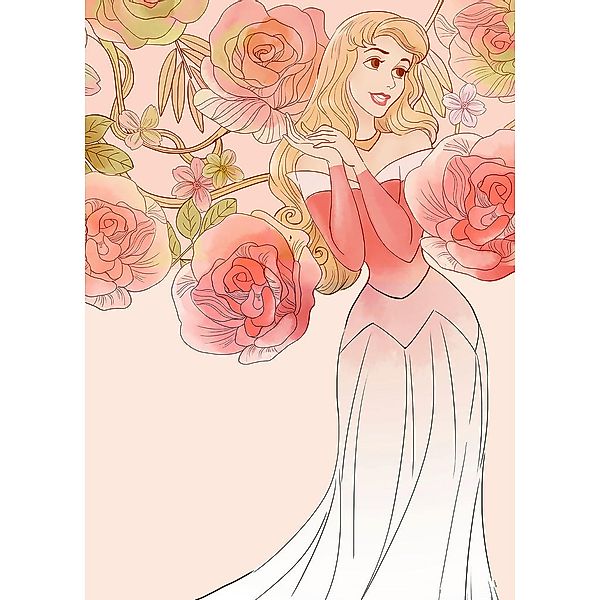 Komar Poster Sleeping Beauty Roses Disney B/L: ca. 50x70 cm günstig online kaufen