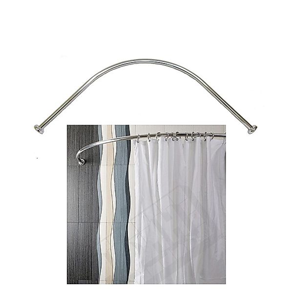 Ekershop Duschvorhangstange Bogenstange Alu Oval EINTEILIG günstig online kaufen