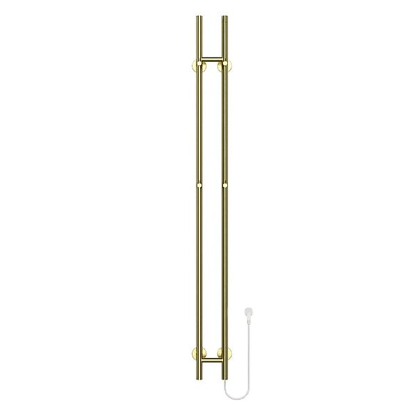 Belvit Elektrischer Handtuchtrockner Doppelrohr 1500x168 mm Gold Gebürstet günstig online kaufen