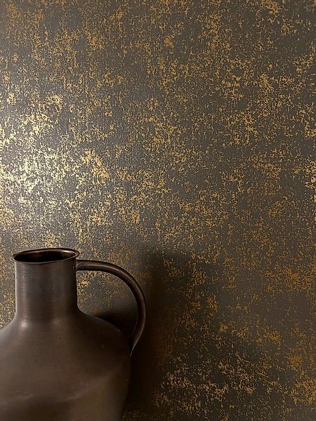 Newroom Vliestapete Siman Dark Brown Tapete Betonwand Beton-Optik,Putz,Meta günstig online kaufen
