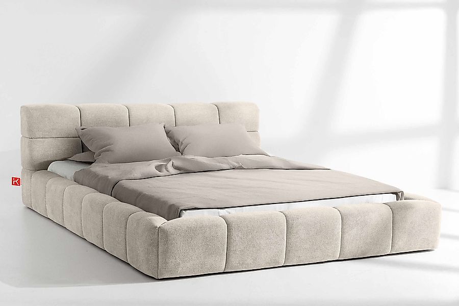 KONSIMO® Polsterbett Doppelbett AERI mit Stauraum, günstig online kaufen