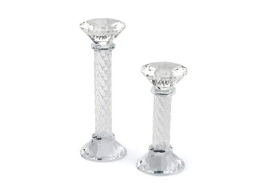 Online-Fuchs Kerzenhalter - 2 Kerzenständer im Set aus Glas für Stabkerzen günstig online kaufen