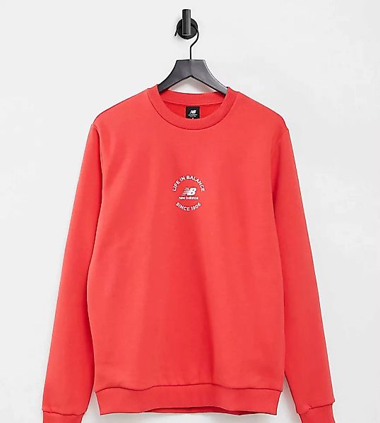 New Balance – Sweatshirt in Rot mit „Life in Balance“-Print – exklusiv bei günstig online kaufen