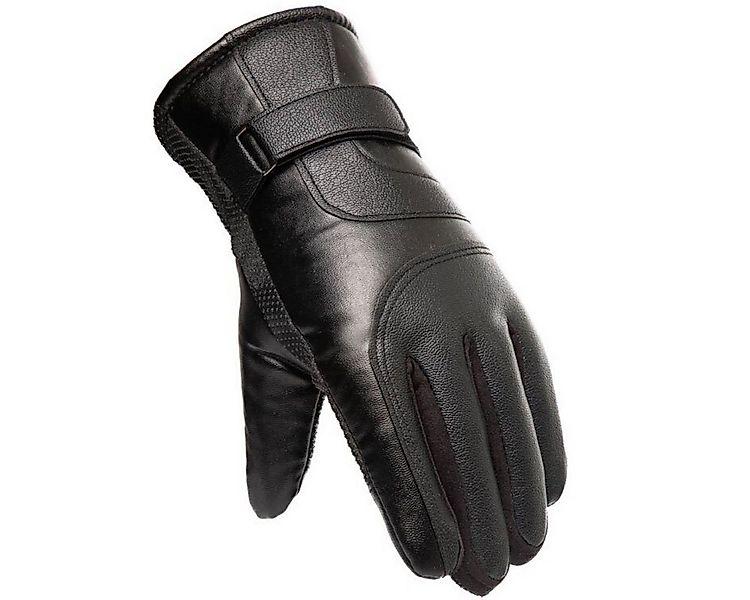 COFI 1453 Fäustlinge Isolierte Herren-Handyhandschuhe aus PU-Leder Warmhalt günstig online kaufen