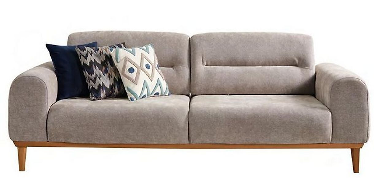 JVmoebel 3-Sitzer Sofa 3-Sitzer Sitzmöbel 3-Sitzer Beige Wohnzimmer Lehnses günstig online kaufen