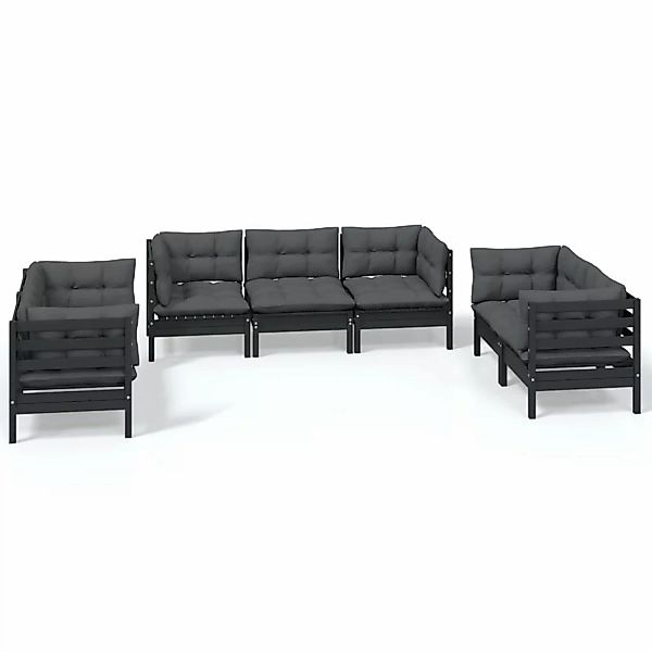 7-tlg. Garten-lounge-set Mit Kissen Kiefer Massivholz günstig online kaufen