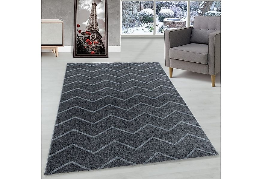 Carpettex Frisé-Teppich Chevron-Design, Läufer, Höhe: 11 mm, Modern Kurzflo günstig online kaufen