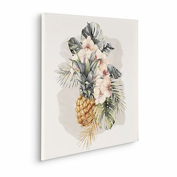Komar Leinwandbild "Ananas Mûr - Größe 60 x 60 cm" Natur 1 Stk. tlg. Keilra günstig online kaufen