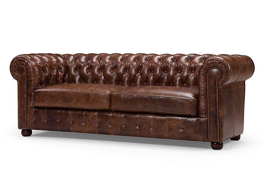 JVmoebel Sofa Sofagarnitur Chesterfield 3+2 Sitzer Sofa Couch Polster Leder günstig online kaufen