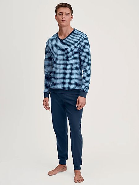 CALIDA Schlafanzug "Relax Streamline 5" 2 tlg. V-Ausschnitt, mit langen Ärm günstig online kaufen